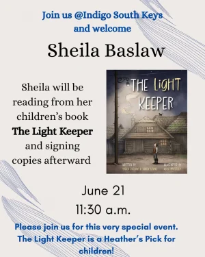 Flyer for June 21, 2025 Indigo Books reading